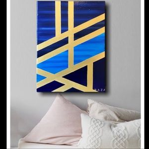 Modern Nordic Abstract Design on Canvas